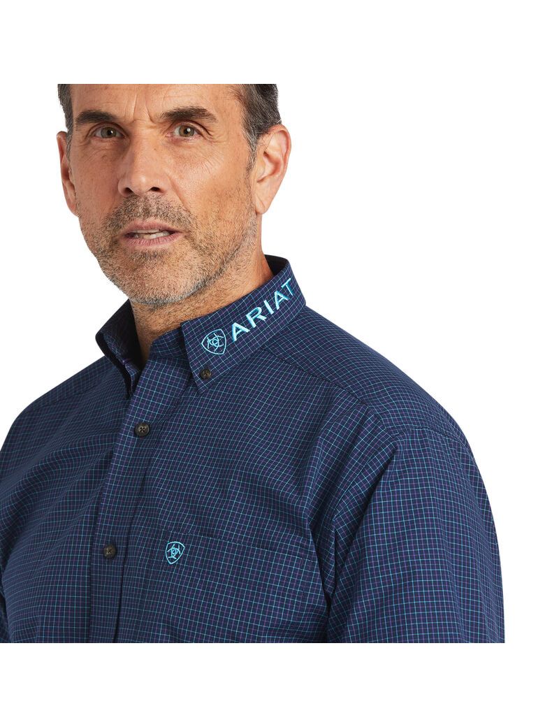 Ariat Pro Series Team Sully Classic Fit Shirt Navy | ZGMSBK-276