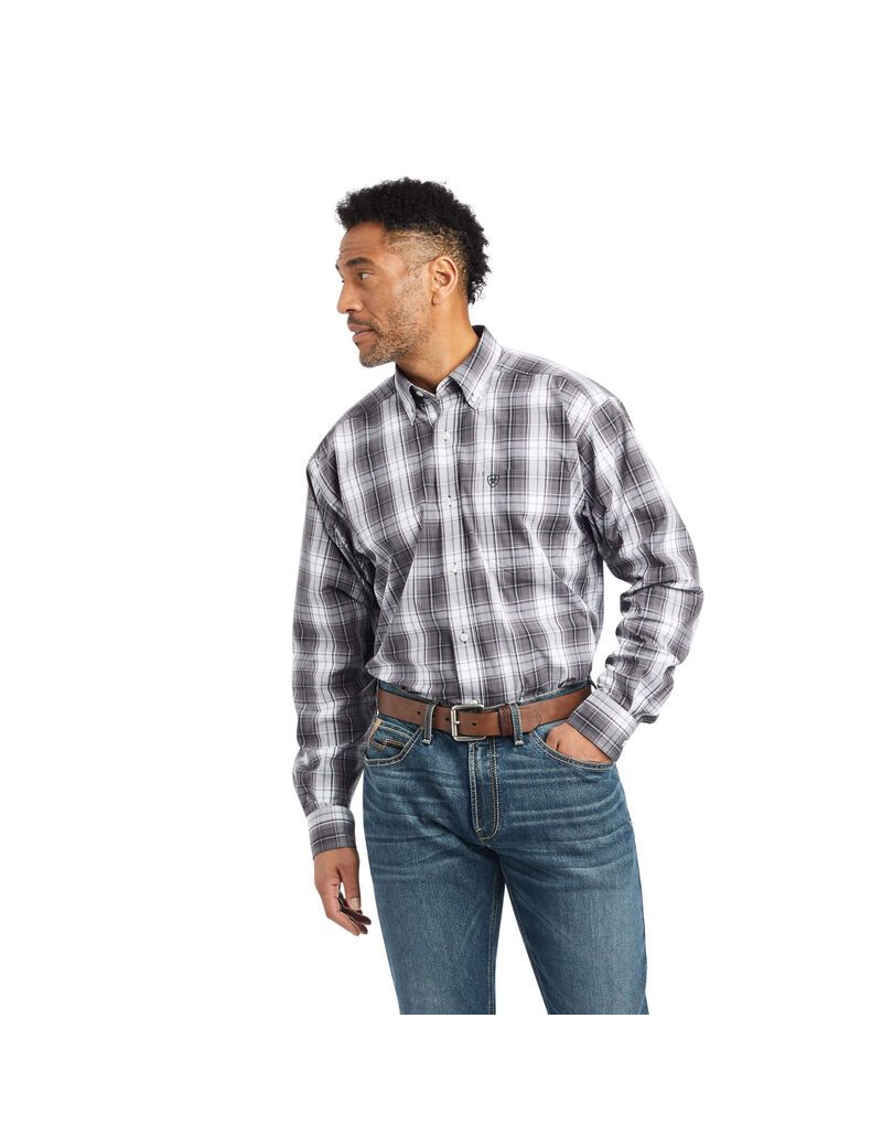 Ariat Pro Series Wallace Classic Fit Shirt White | GDEBWJ-406