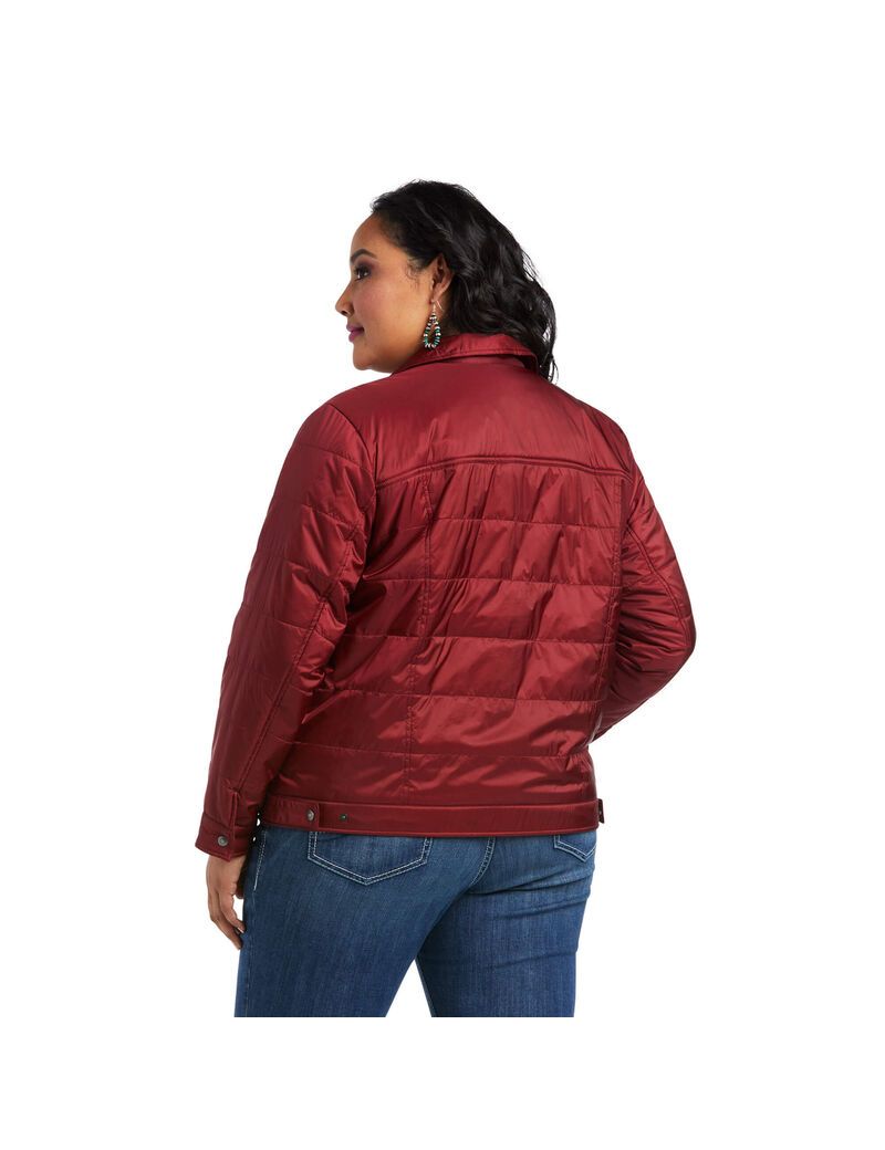 Ariat Puffer Trucker Insulated Jacket Rhubarb | BECWQI-548