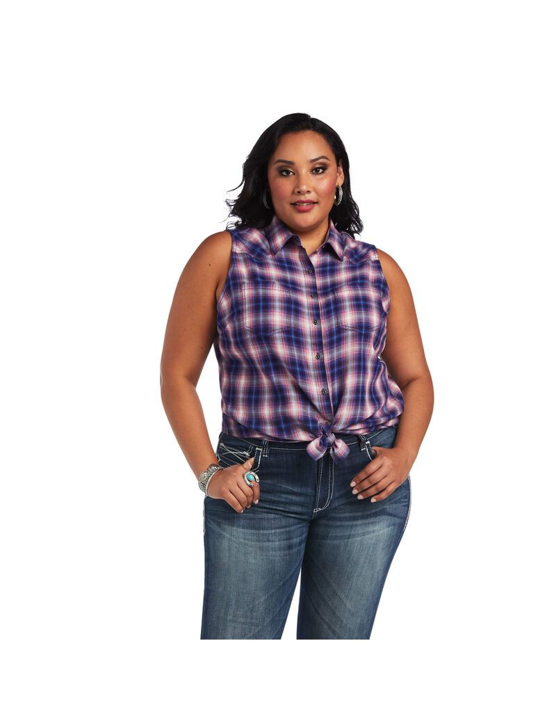 Ariat REAL Billie Jean Shirt Heartland Plaid | KWZAUE-215