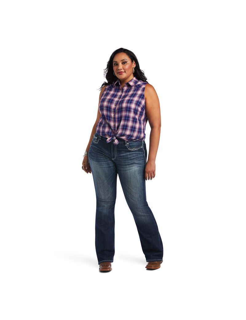 Ariat REAL Billie Jean Shirt Heartland Plaid | KWZAUE-215