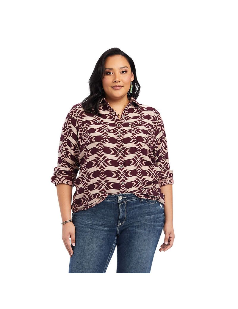 Ariat REAL Billie Jean Shirt North Star Jacquard | VHTACD-716