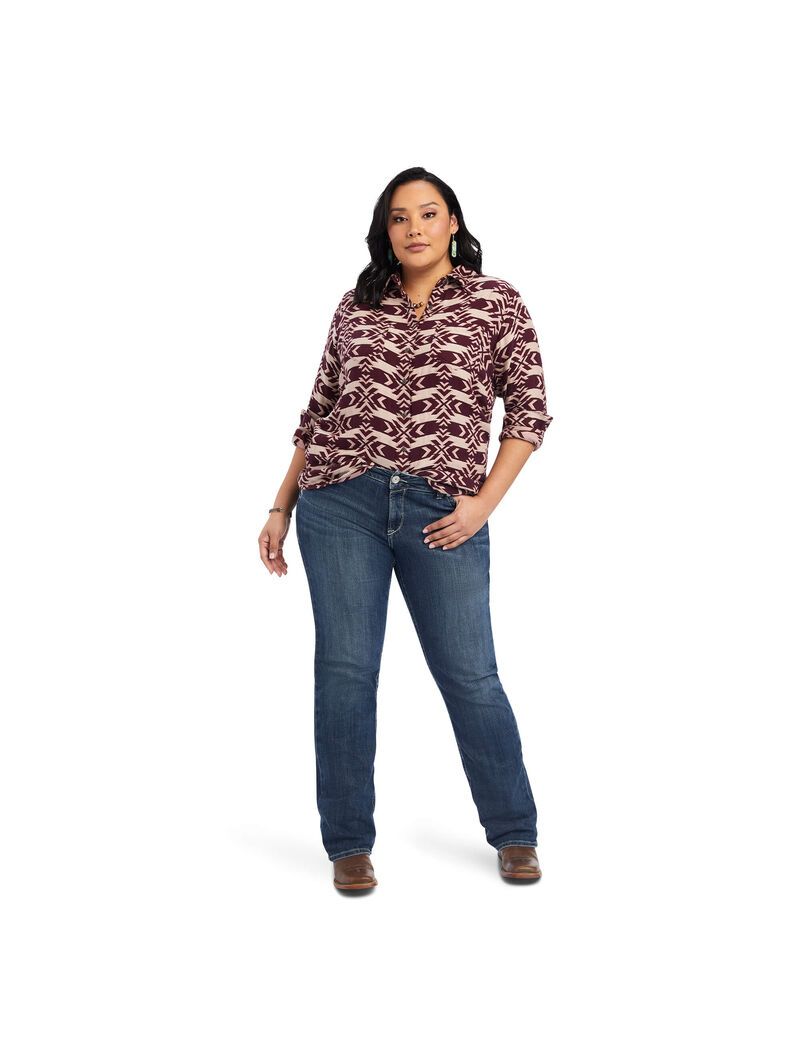 Ariat REAL Billie Jean Shirt North Star Jacquard | VHTACD-716