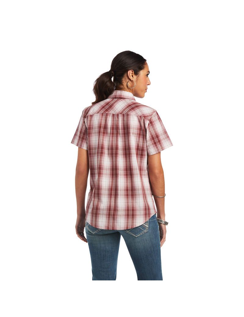 Ariat REAL Billie Jean Shirt Russet Plaid | USGJQW-905