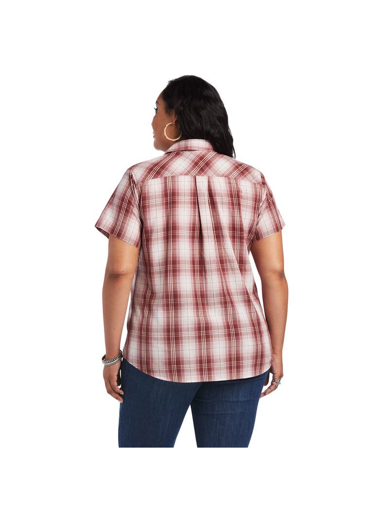 Ariat REAL Billie Jean Shirt Russet Plaid | USGJQW-905