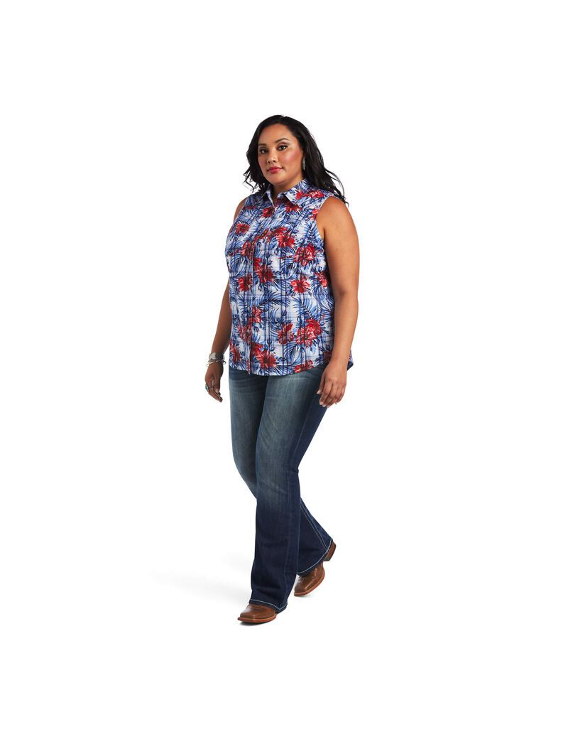 Ariat REAL Billie Jean Shirt Tropic Plaid | IXPAWK-674