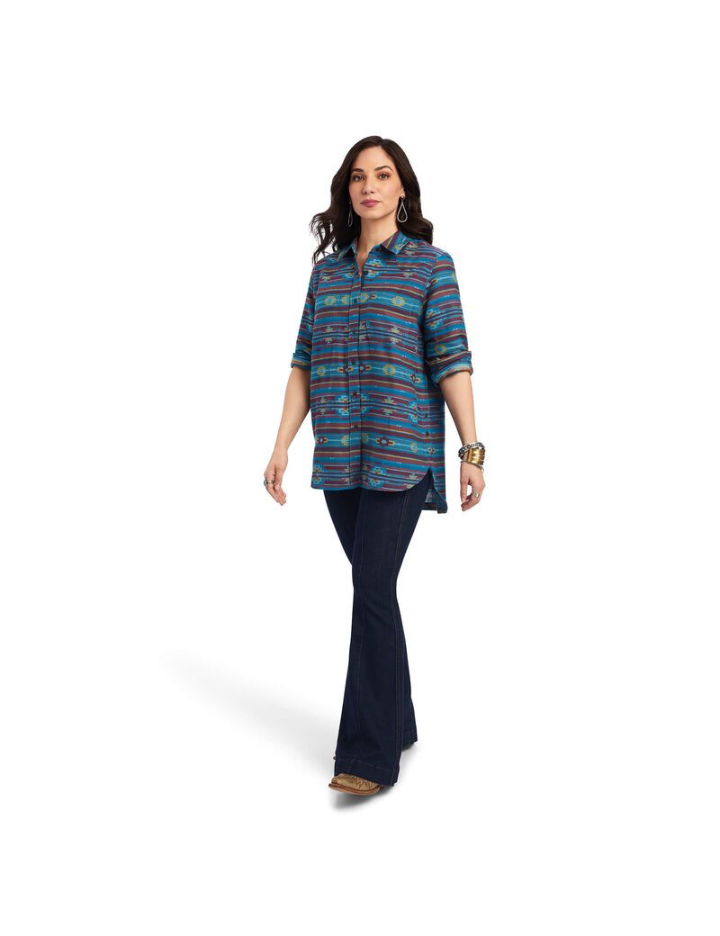 Ariat REAL Billie Rae Shirt Celestial Southwest Jacquard | PIVUFN-439