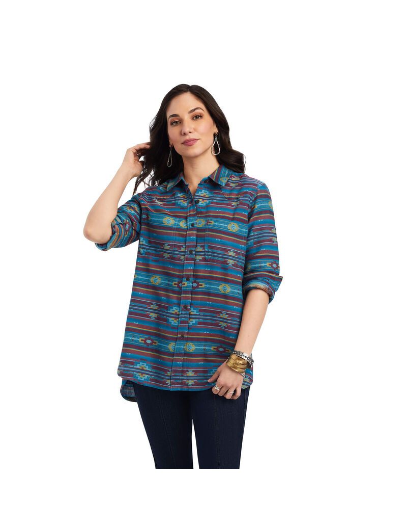 Ariat REAL Billie Rae Shirt Celestial Southwest Jacquard | PIVUFN-439