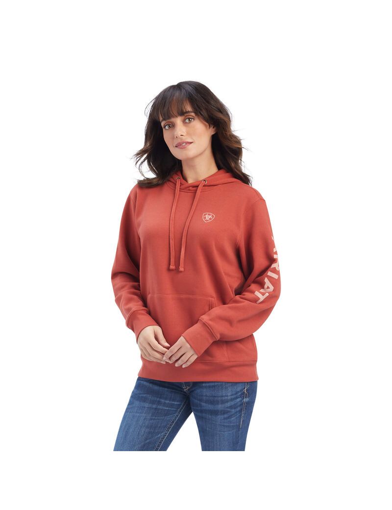 Ariat REAL Classic Arm Logo Hoodie Bossa Nova | CHXRQN-907