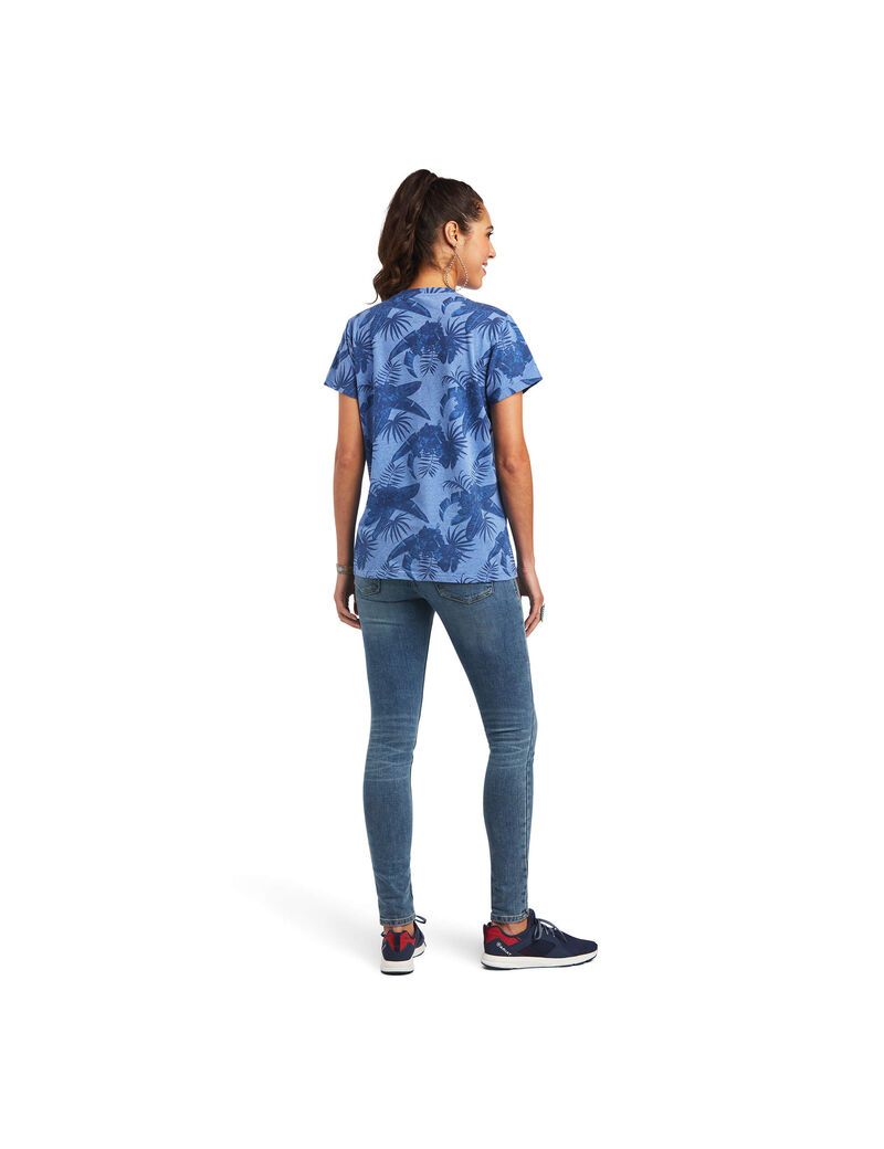 Ariat REAL Island Tee Island Shadow Print | FQZRUB-836