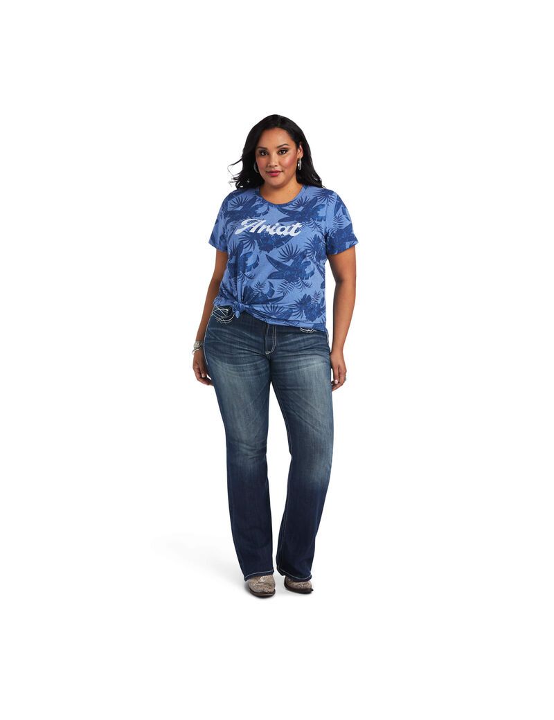 Ariat REAL Island Tee Island Shadow Print | FQZRUB-836