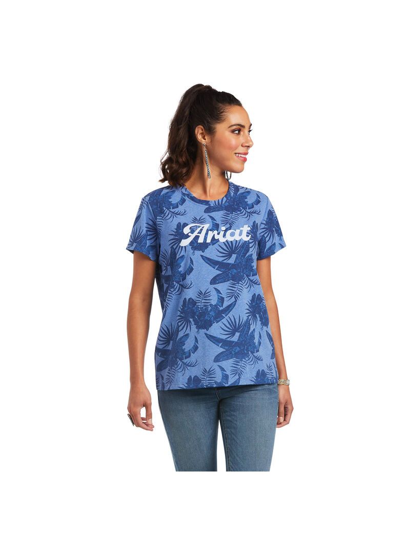 Ariat REAL Island Tee Island Shadow Print | FQZRUB-836