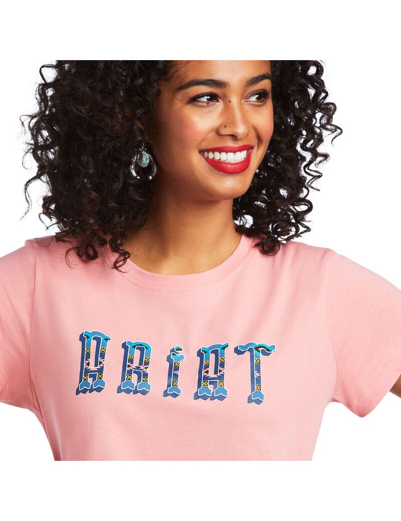 Ariat REAL Kinship Tee Peach Blossom | VXLPHS-763