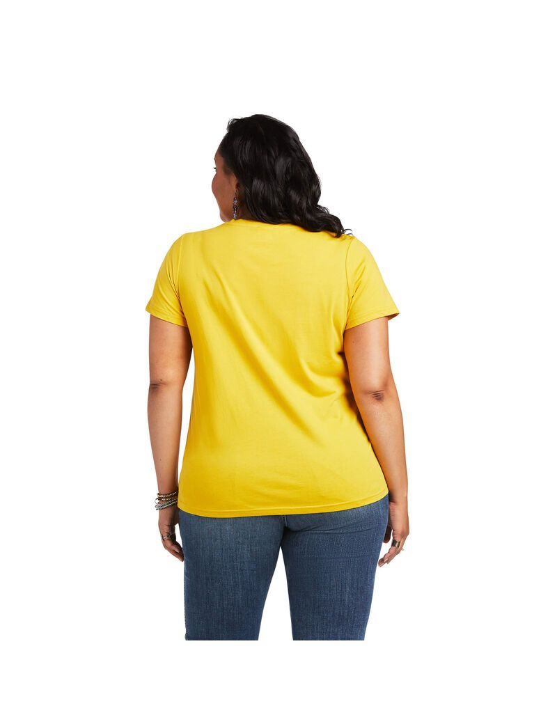 Ariat REAL Kinship Tee Spicy Mustard | AJDZXB-978