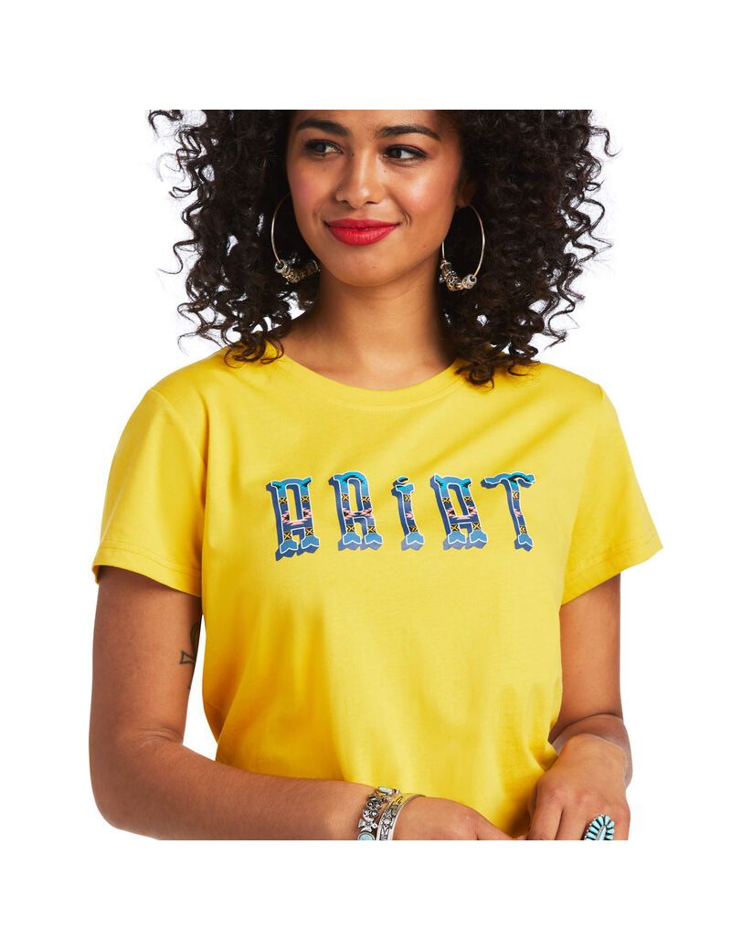 Ariat REAL Kinship Tee Spicy Mustard | AJDZXB-978