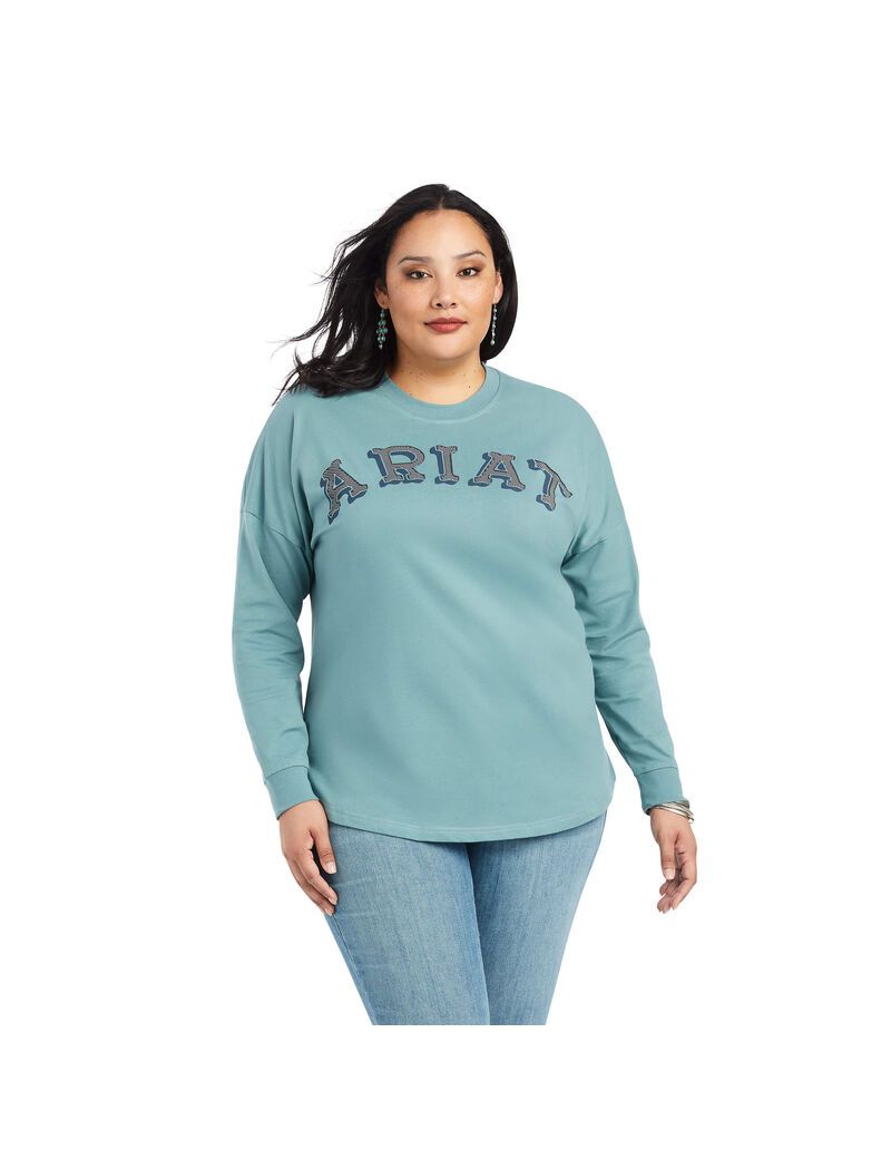 Ariat REAL Oversized Shirt Arctic | KMWPSL-957