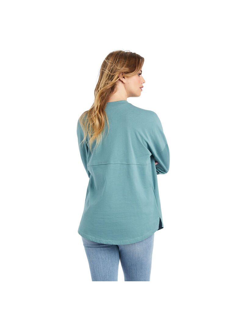 Ariat REAL Oversized Shirt Arctic | KMWPSL-957