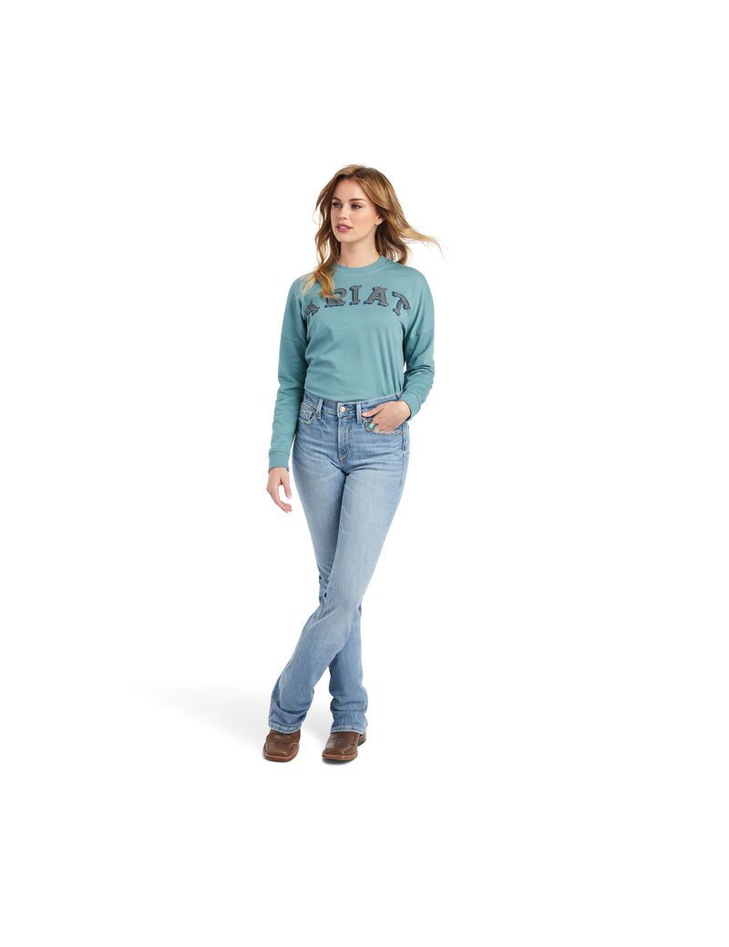 Ariat REAL Oversized Shirt Arctic | KMWPSL-957