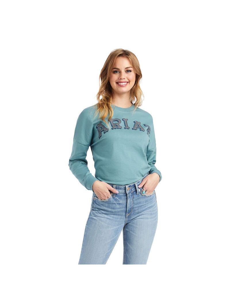 Ariat REAL Oversized Shirt Arctic | KMWPSL-957