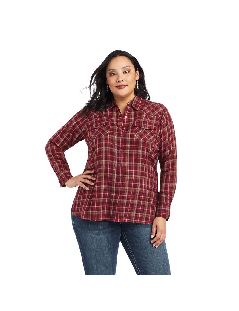 Ariat REAL Trail Blaze Shirt Trailblaze Plaid | RWJFAD-546