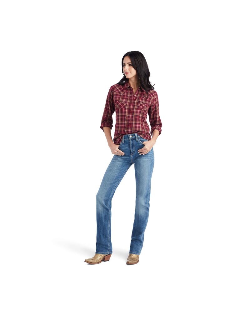 Ariat REAL Trail Blaze Shirt Trailblaze Plaid | RWJFAD-546