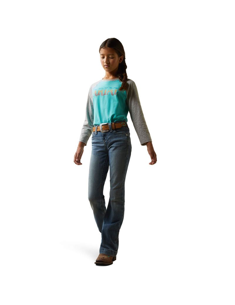 Ariat R.E.A.L. Allessandra Wide Leg Jean Antartica | EBDKYO-905