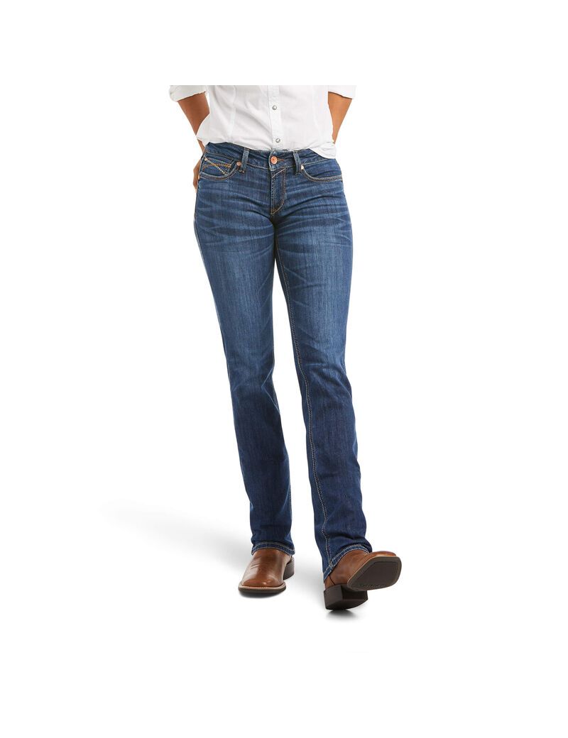 Ariat R.E.A.L. Mid Rise Brenda Straight Jean Irvine | FRZVPM-605