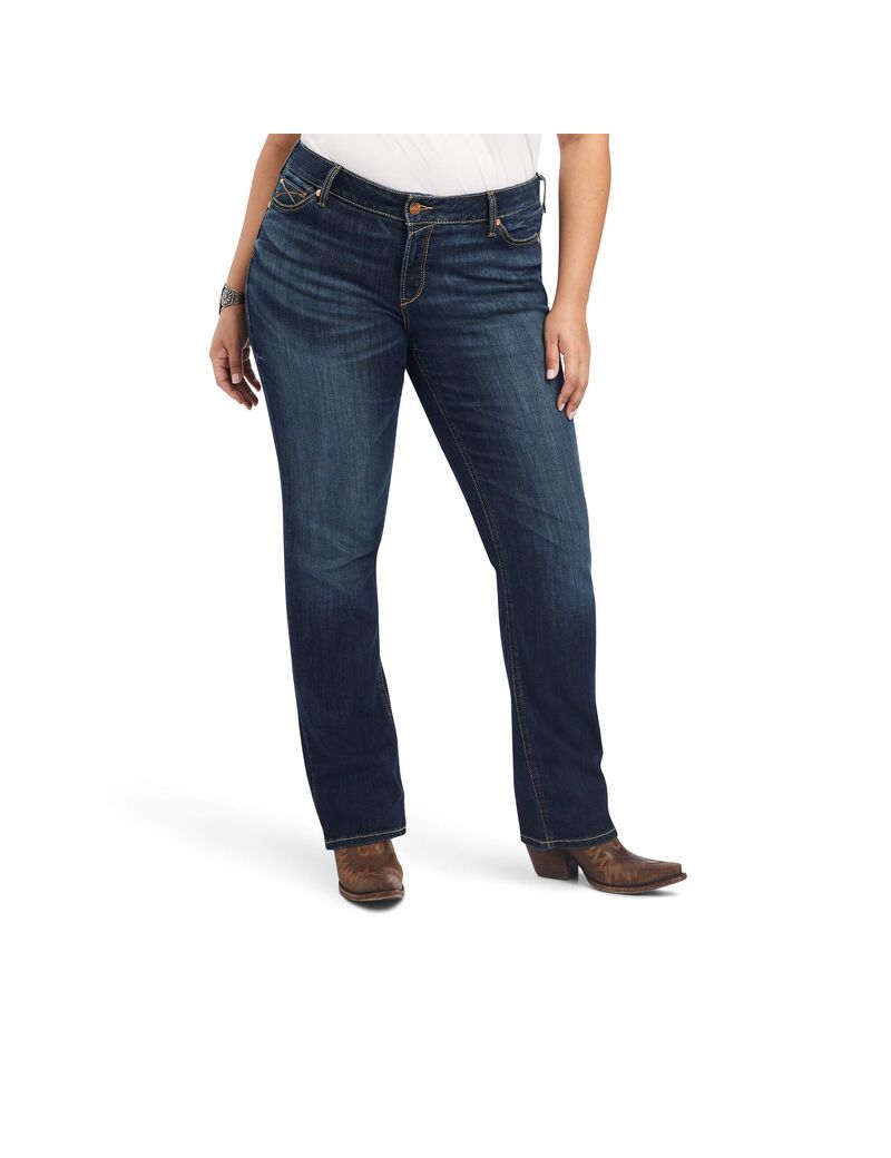 Ariat R.E.A.L. Mid Rise Octavia Straight Jean Burbank | BSQEUC-415