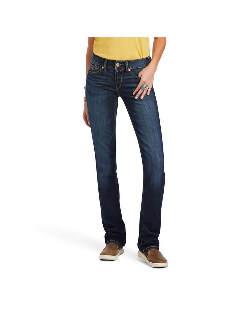 Ariat R.E.A.L. Mid Rise Octavia Straight Jean Burbank | BSQEUC-415