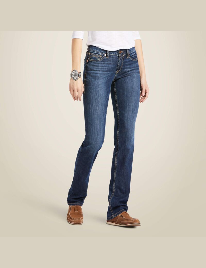 Ariat R.E.A.L. Perfect Rise Analise Stackable Straight Leg Jean Burbank | WKLTQP-180