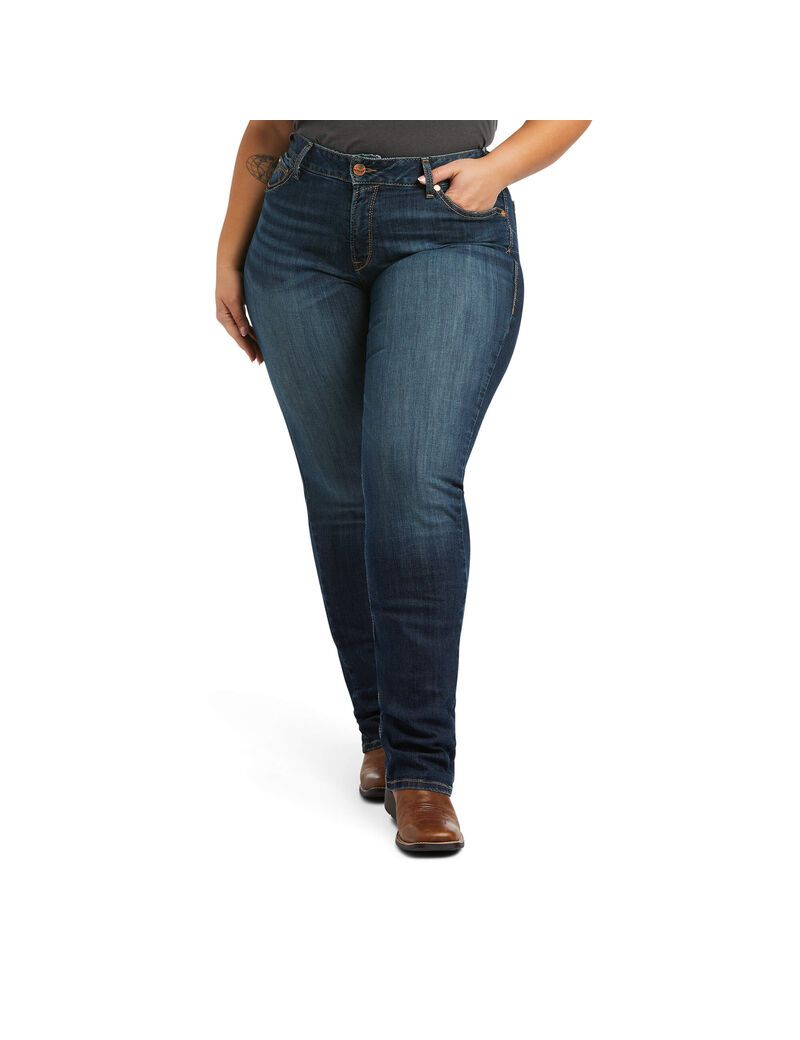 Ariat R.E.A.L. Perfect Rise Analise Stackable Straight Leg Jean Burbank | WKLTQP-180