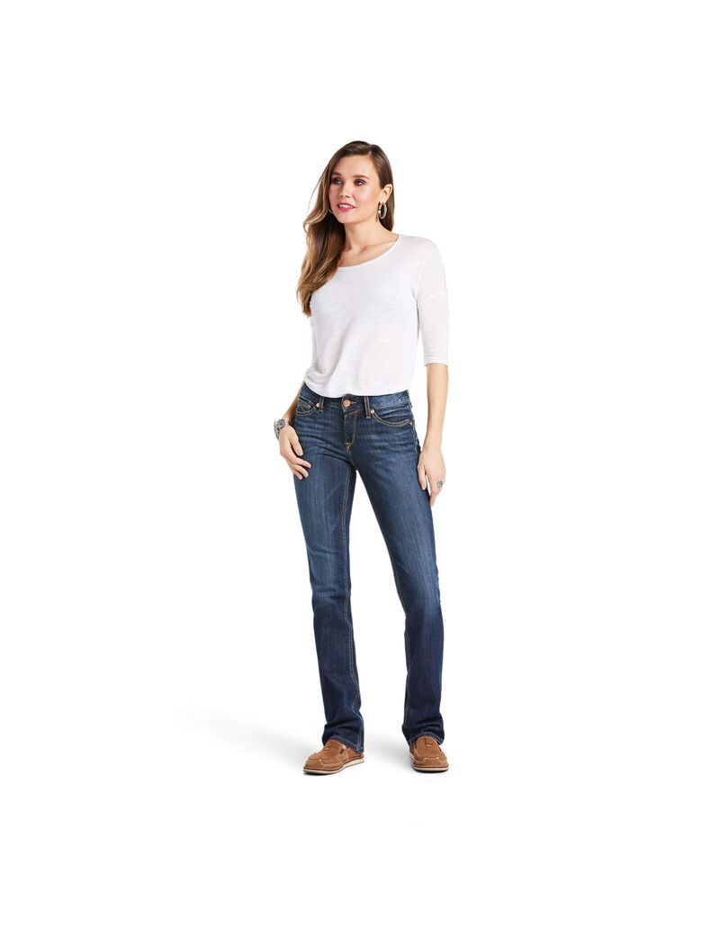 Ariat R.E.A.L. Perfect Rise Analise Stackable Straight Leg Jean Burbank | WKLTQP-180