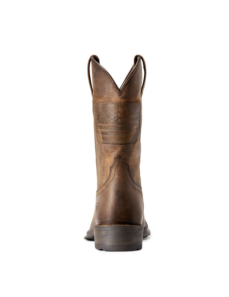 Ariat Rambler Patriot Western Boot Distressed Brown | PMSYCZ-846