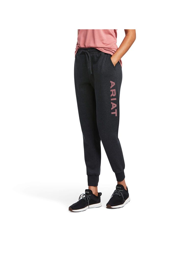 Ariat Real Jogger Sweatpants Heather Charcoal | JRXOUF-764