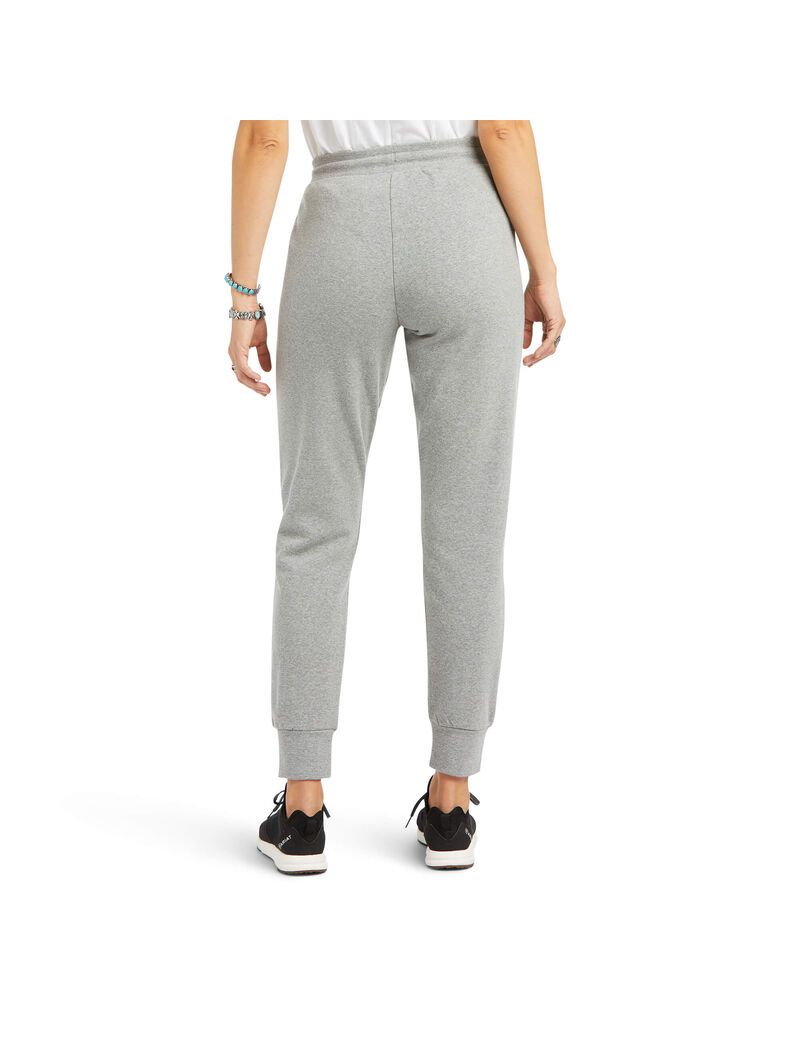 Ariat Real Jogger Sweatpants Heather Grey | AMPOUS-359