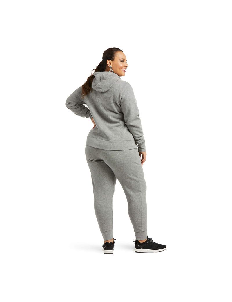 Ariat Real Jogger Sweatpants Heather Grey | AMPOUS-359