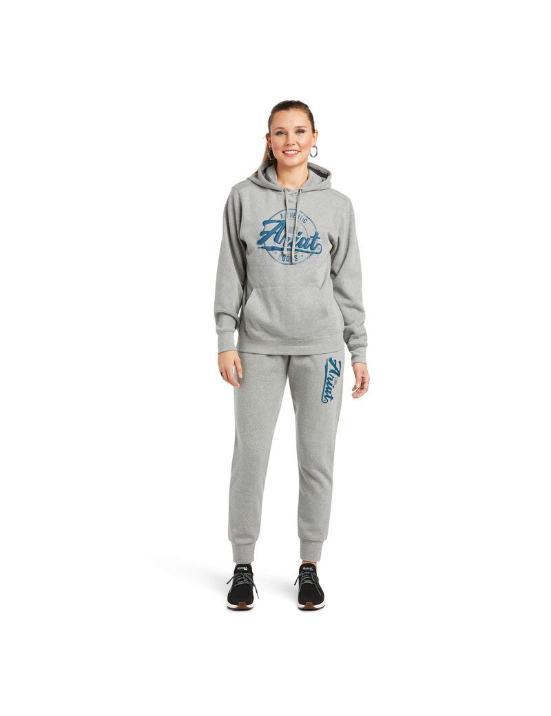 Ariat Real Jogger Sweatpants Heather Grey | AMPOUS-359