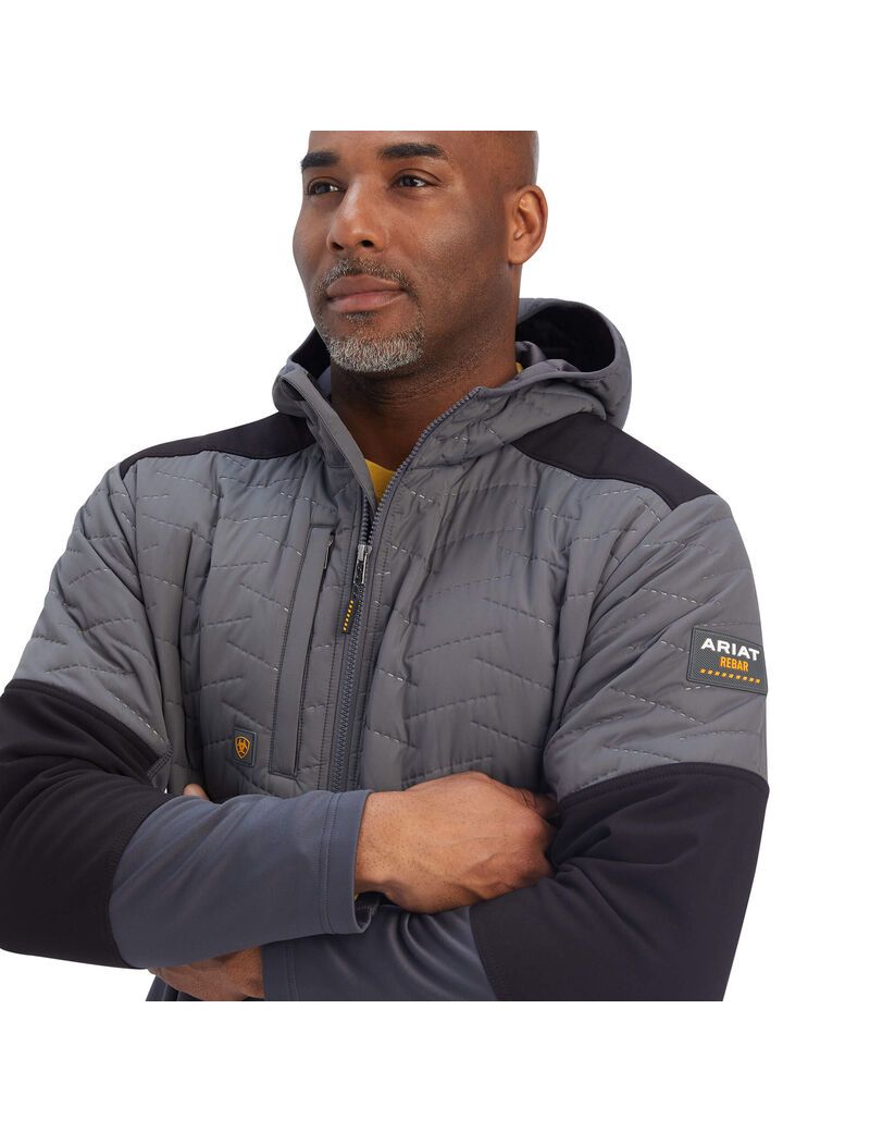 Ariat Rebar Cloud 9 Insulated Jacket Rebar Grey | URTFOW-214