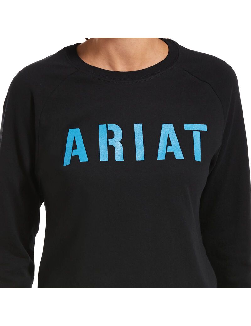 Ariat Rebar CottonStrong Block T-Shirt Black | VMJGWF-064