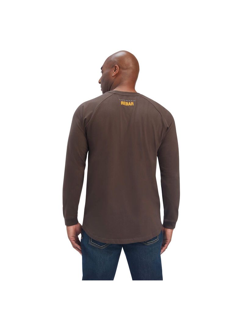 Ariat Rebar CottonStrong Block T-Shirt Wren | FMPUEX-670