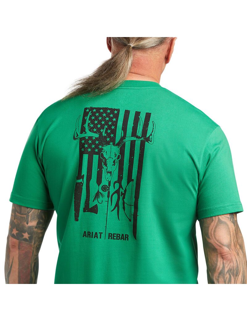 Ariat Rebar Cotton Strong American Outdoors T-Shirt Amazon | RKVSBU-324