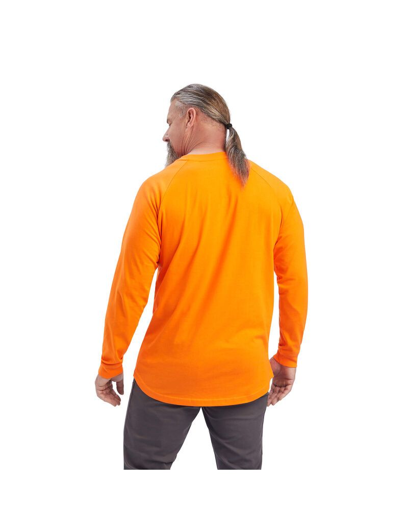 Ariat Rebar Cotton Strong T-Shirt Safety Orange | WJRPUL-786