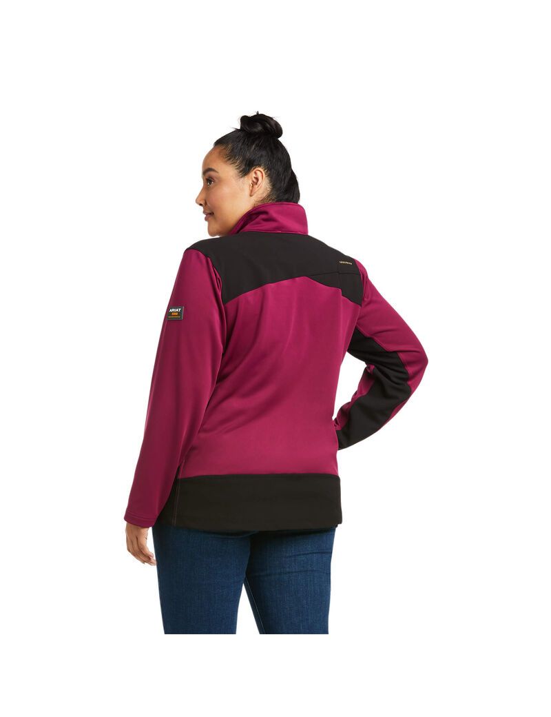 Ariat Rebar Dri-Tech DuraStretch Fleece Hybrid Jacket Purple Potion | UGWCHX-196