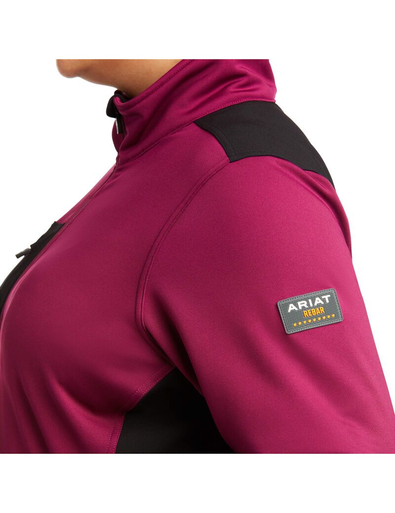 Ariat Rebar Dri-Tech DuraStretch Fleece Hybrid Jacket Purple Potion | UGWCHX-196