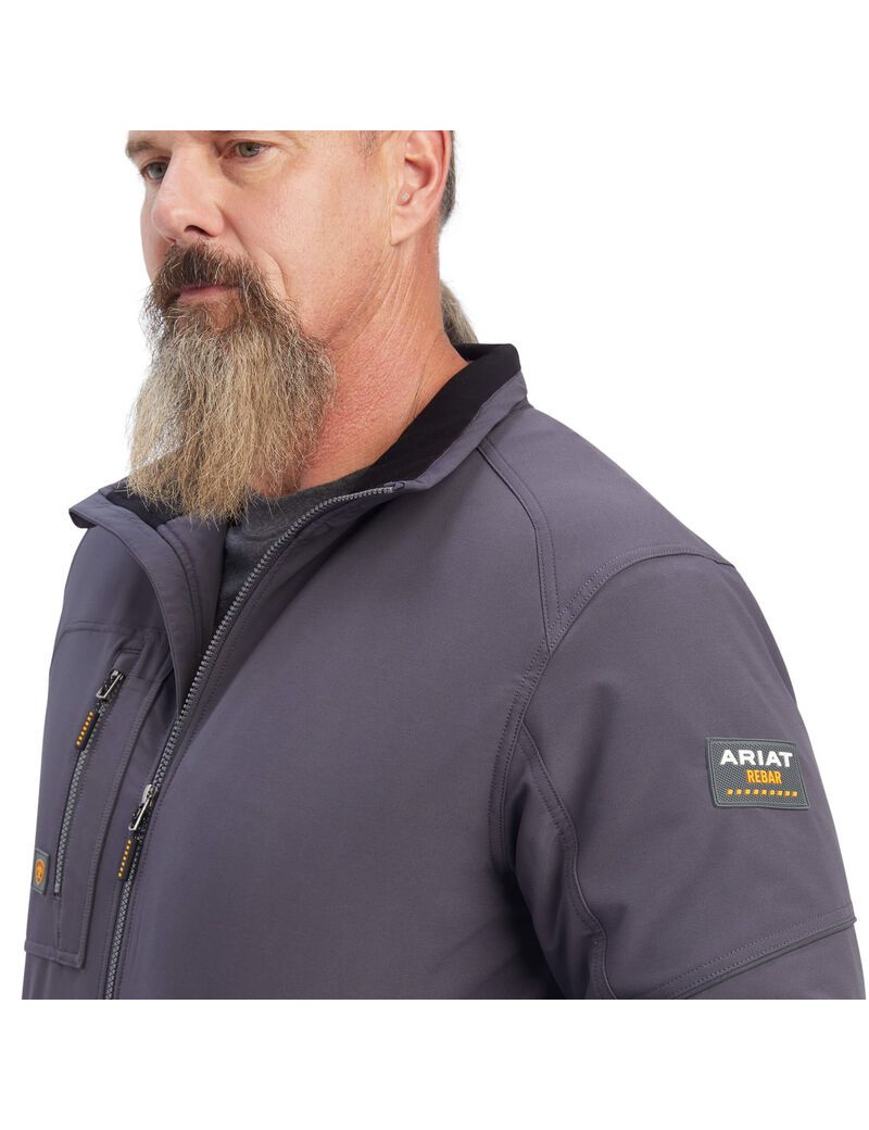 Ariat Rebar Dri-Tek DuraStretch Insulated Jacket Periscope Grey | ZXEMNR-306