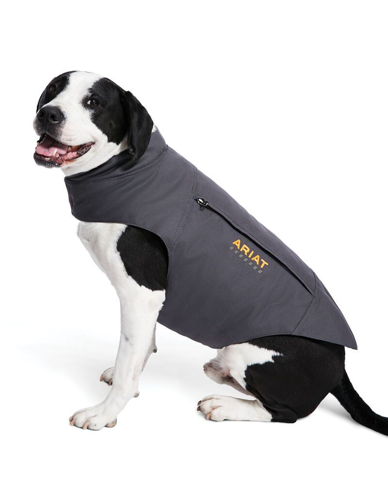 Ariat Rebar DuraCanvas Insulated Dog Jackets Rebar Gray | MGAIBT-234