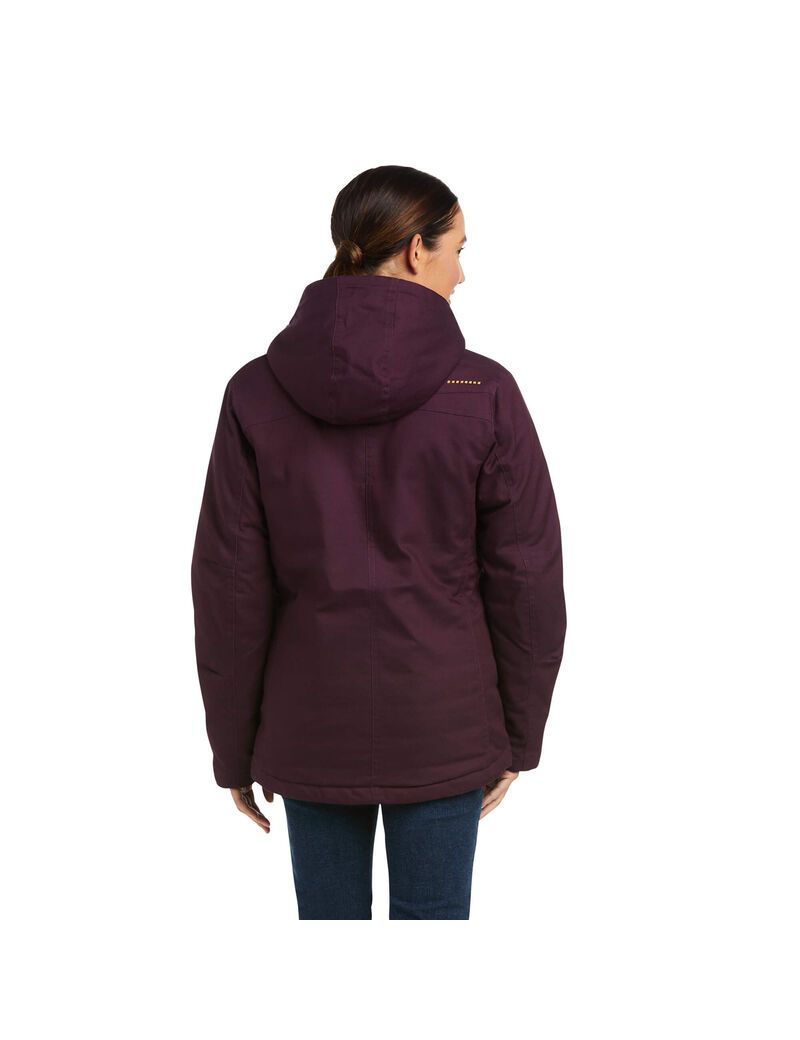 Ariat Rebar DuraCanvas Insulated Jacket Plum Perfect | VUDHNQ-514