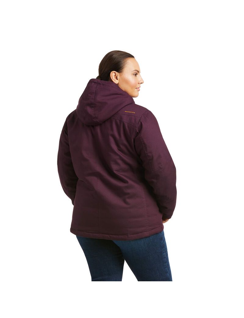 Ariat Rebar DuraCanvas Insulated Jacket Plum Perfect | VUDHNQ-514