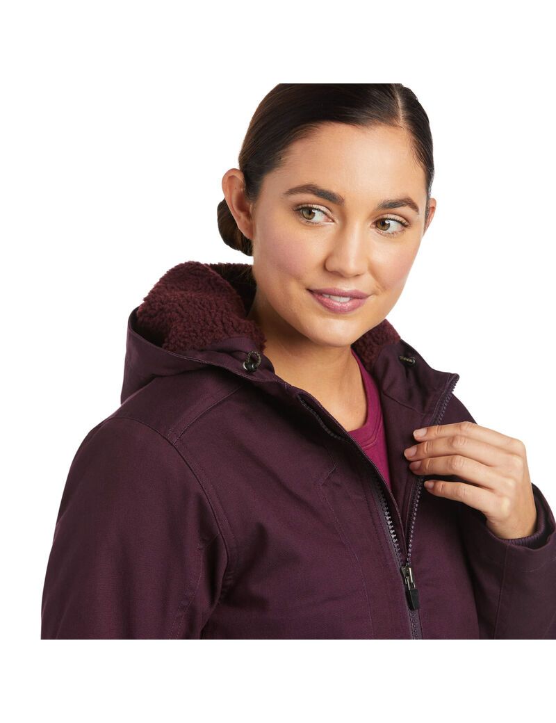 Ariat Rebar DuraCanvas Insulated Jacket Plum Perfect | VUDHNQ-514