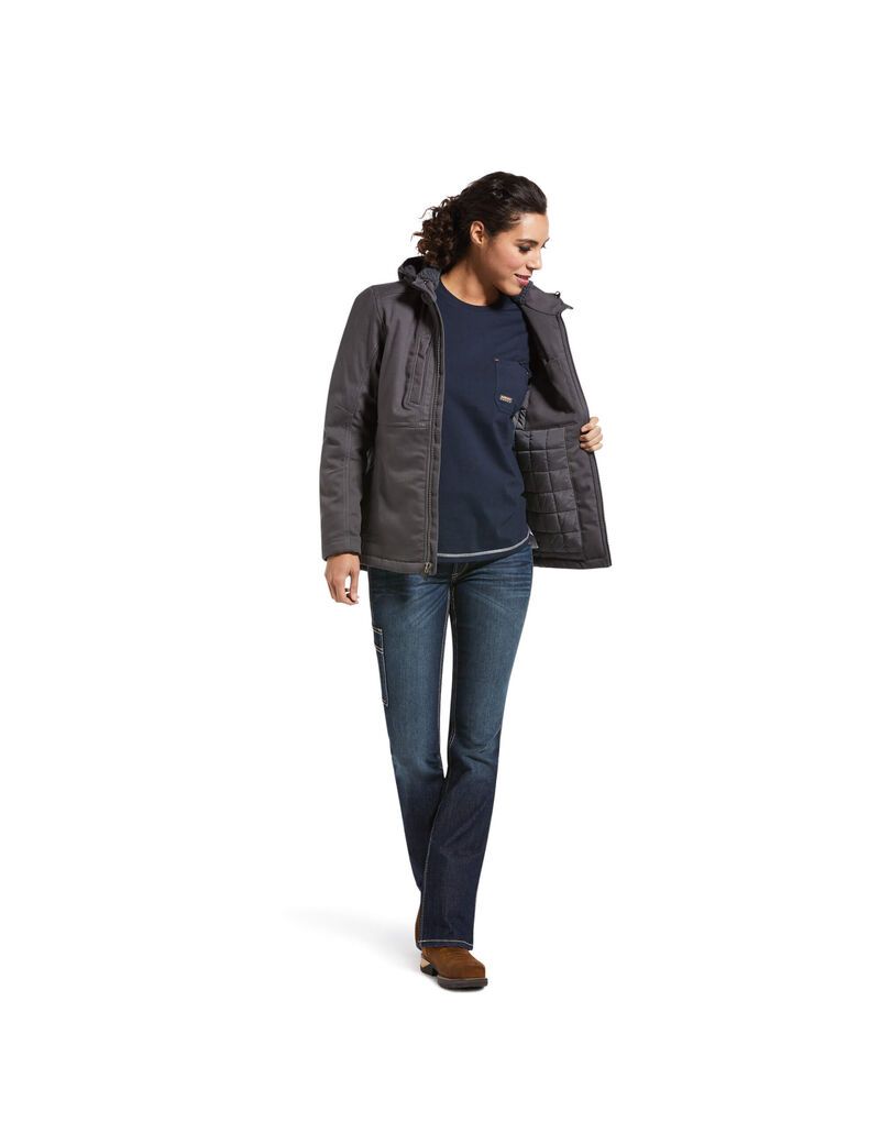 Ariat Rebar DuraCanvas Insulated Jacket Rebar Grey | YZEAFM-584